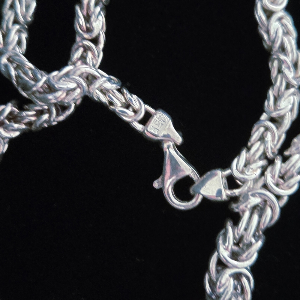 Milor Italy Sterling Silver Byzantine Necklace 18" - Picture 5 of 7